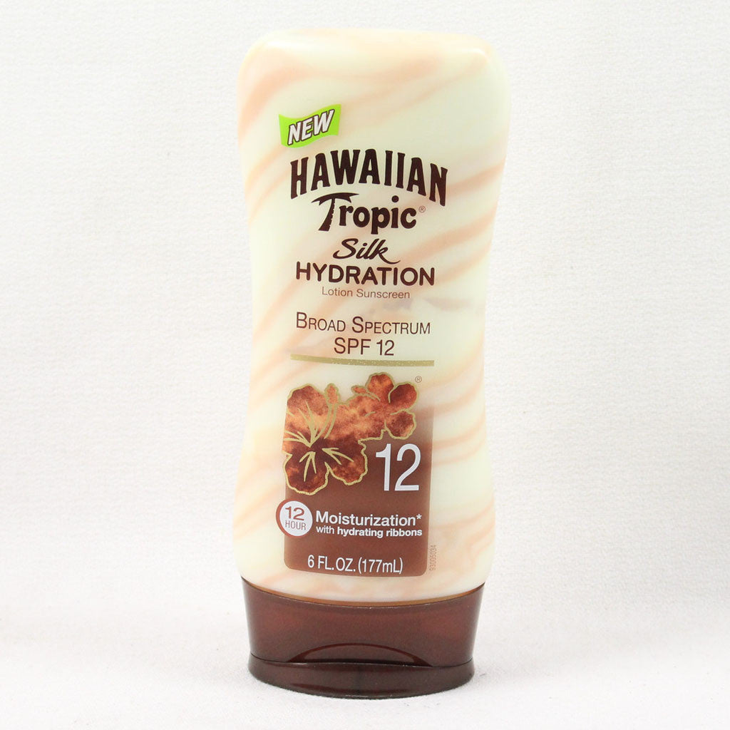Hawaiian Tropic Sunscreen Silk Hydration Moisturizing Broad Spectrum Sun Care Sunscreen Lotion - SPF 12, 6 Ounce