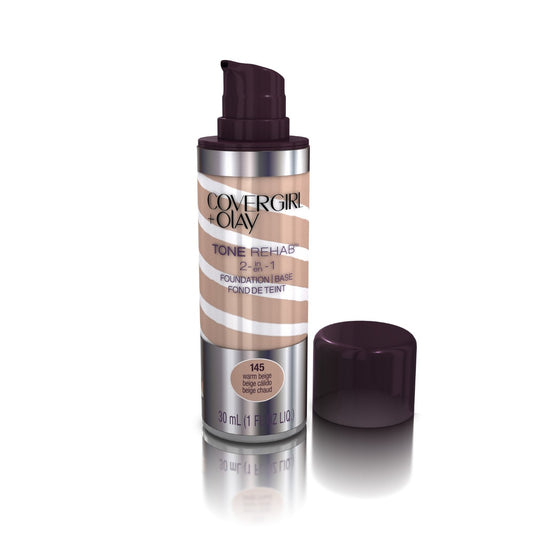 COVERGIRL and Olay Tonerehab 2-In-1 Foundation, Warm Beige 145