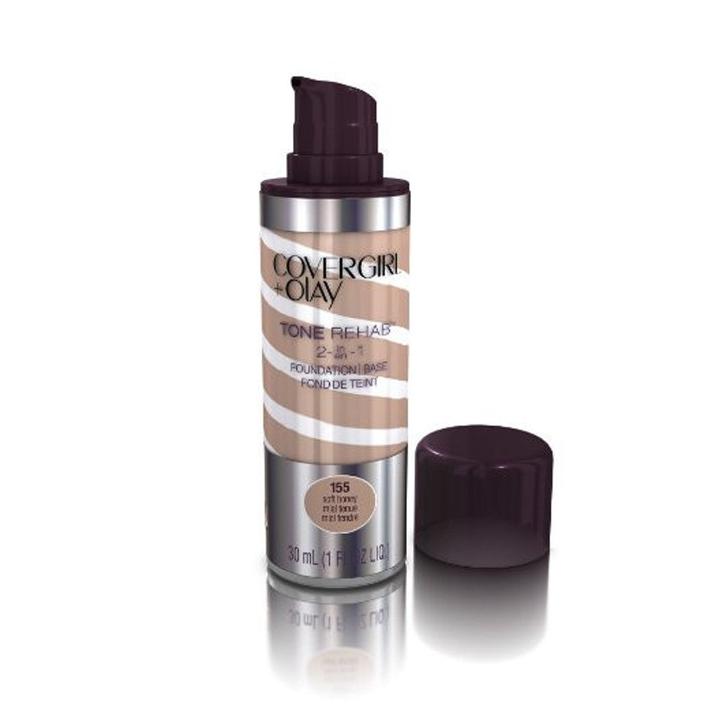 COVERGIRL and Olay Tonerehab 2-In-1 Foundation, Soft Honey 155