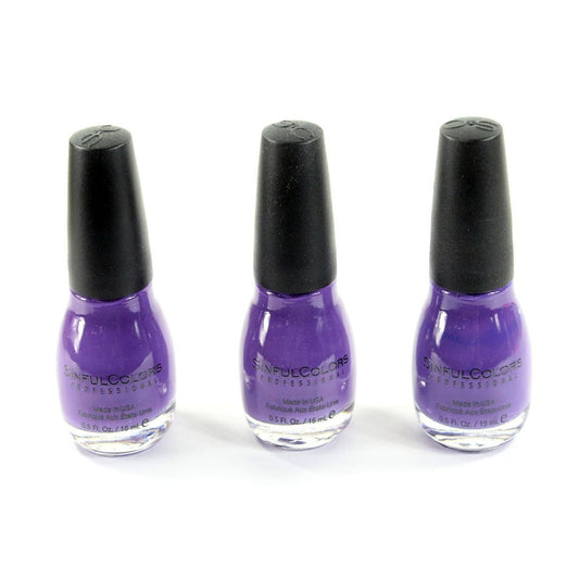 Lot of 3 Sinful Colors Professional Nail Polish (Amethyst)