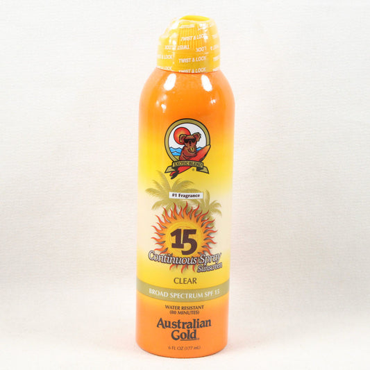 Australian Gold SPF 15 Continuous Spray Clear, 6 Ounce