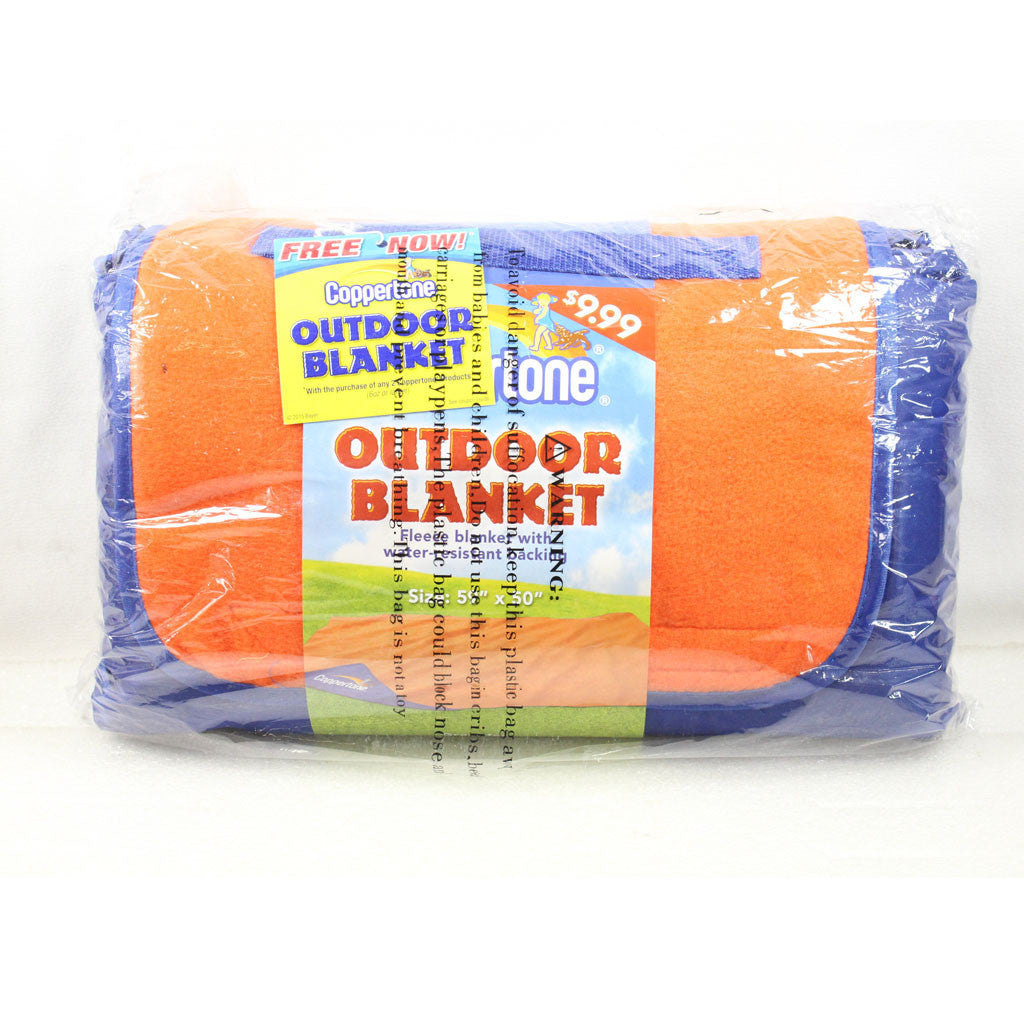Outdoor Blanket Coppertone Fleece Water Resistant Backing Large 59" X 50" Picnics Concerts Beach by Coppertone