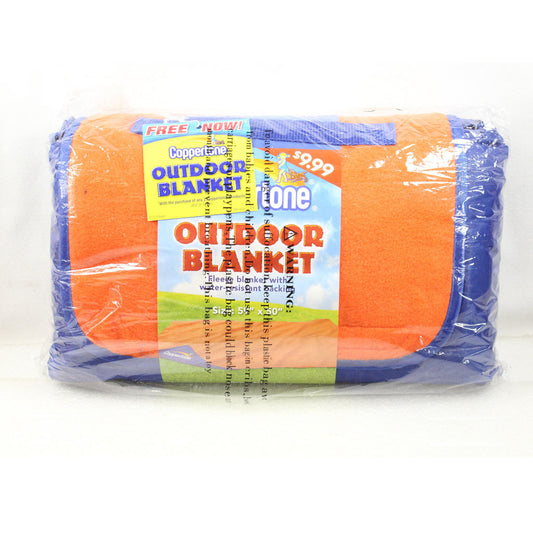 Outdoor Blanket Coppertone Fleece Water Resistant Backing Large 59" X 50" Picnics Concerts Beach by Coppertone