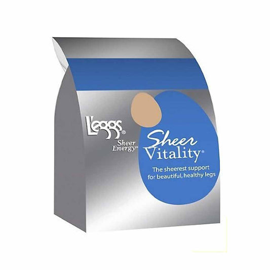L'eggs Sheer Vitality Hosiery: Jet-Black, Control Top, Sheer Toe, (Size Q)