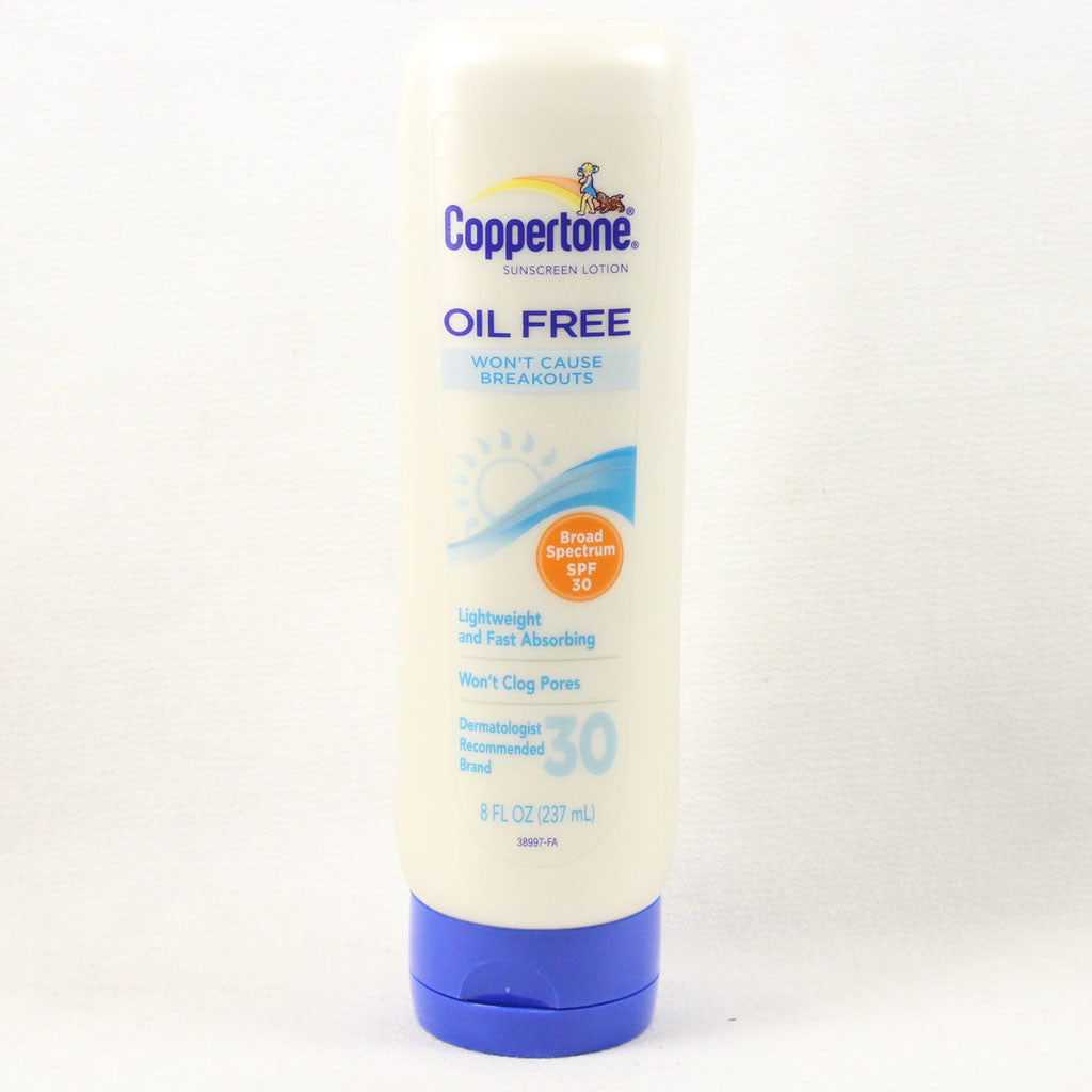 Coppertone Oil Free Sunscreen Lotion, SPF 30, 8-ounce