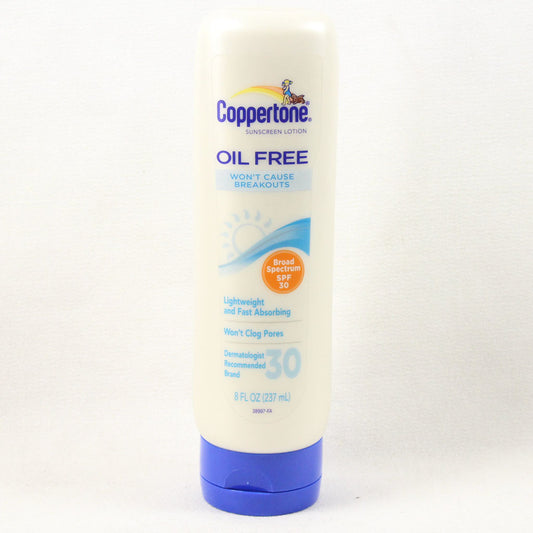 Coppertone Oil Free Sunscreen Lotion, SPF 30, 8-ounce