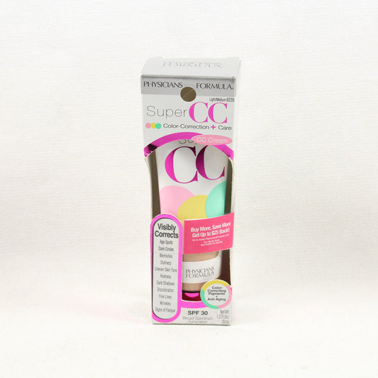 Physicians Formula Super CC+ Color-Correction + Care CC+ Cream SPF 30, Light/Medium