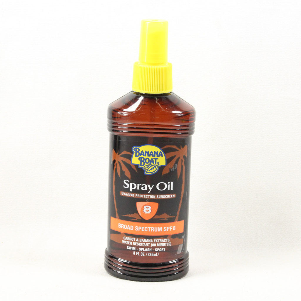 Banana Boat Protective Tanning Oil Spray SPF 8 Sunscreen, 8 oz
