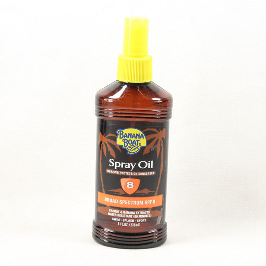 Banana Boat Protective Tanning Oil Spray SPF 8 Sunscreen, 8 oz