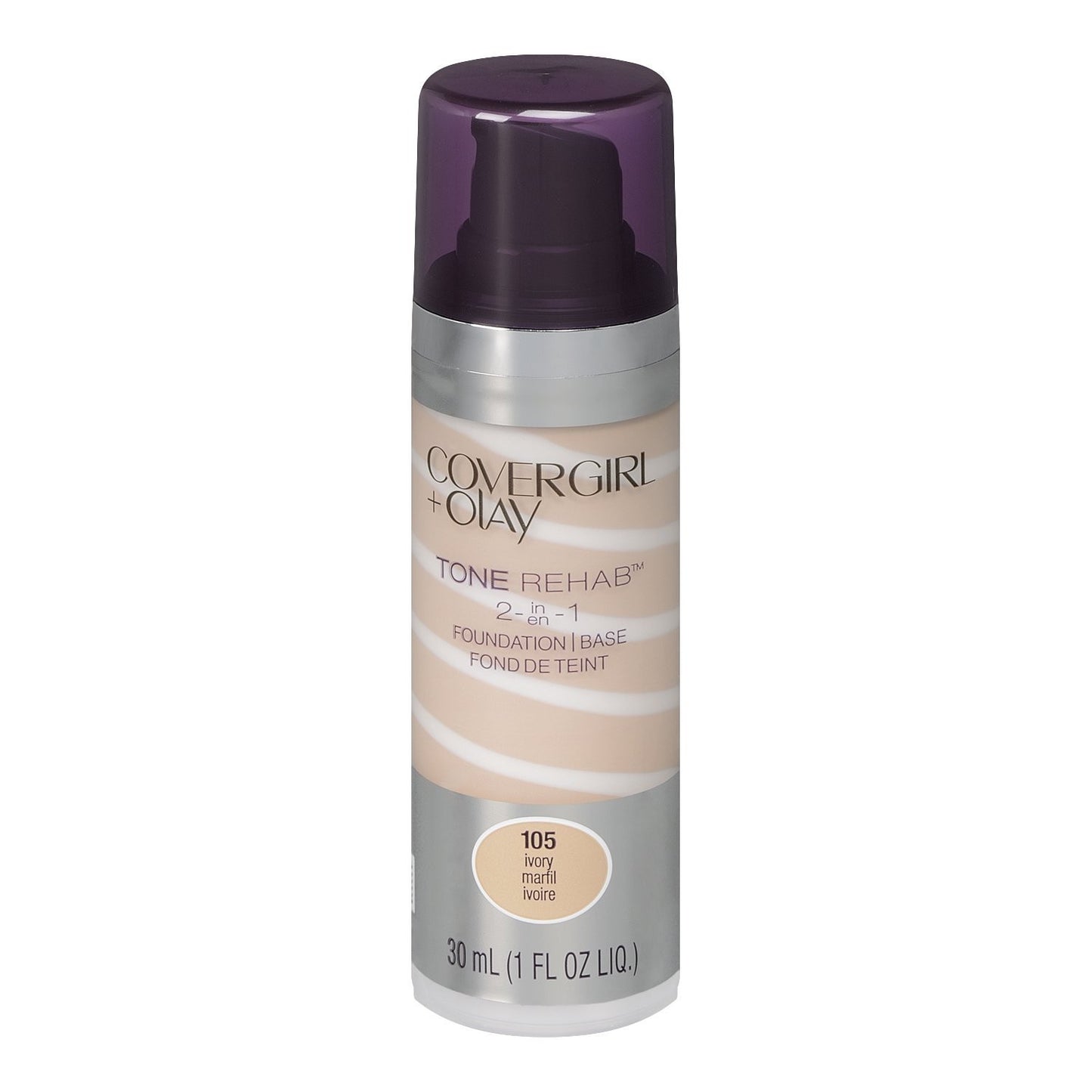 COVERGIRL and Olay Tonerehab 2-In-1 Foundation, Ivory 105