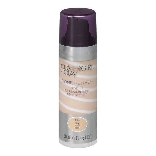 COVERGIRL and Olay Tonerehab 2-In-1 Foundation, Ivory 105