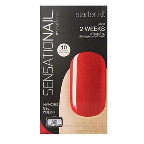 Sensationail gel polish starter kit - scarlet red
